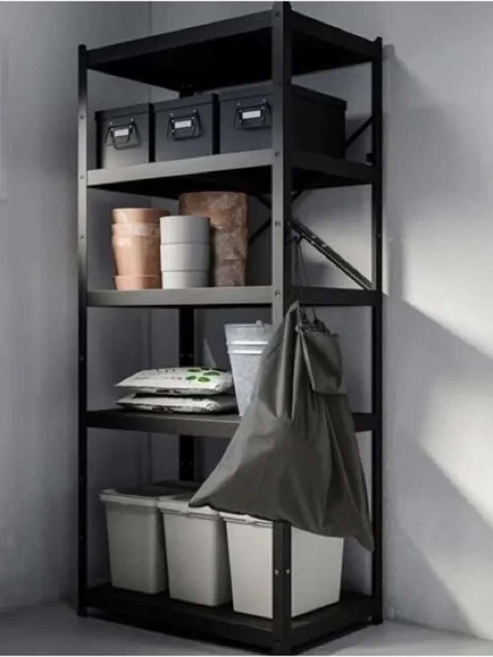 IKEA AJÖSS Recycling Storage Bag Dark Gray Reusable Waste Sorting 22x26 1/2